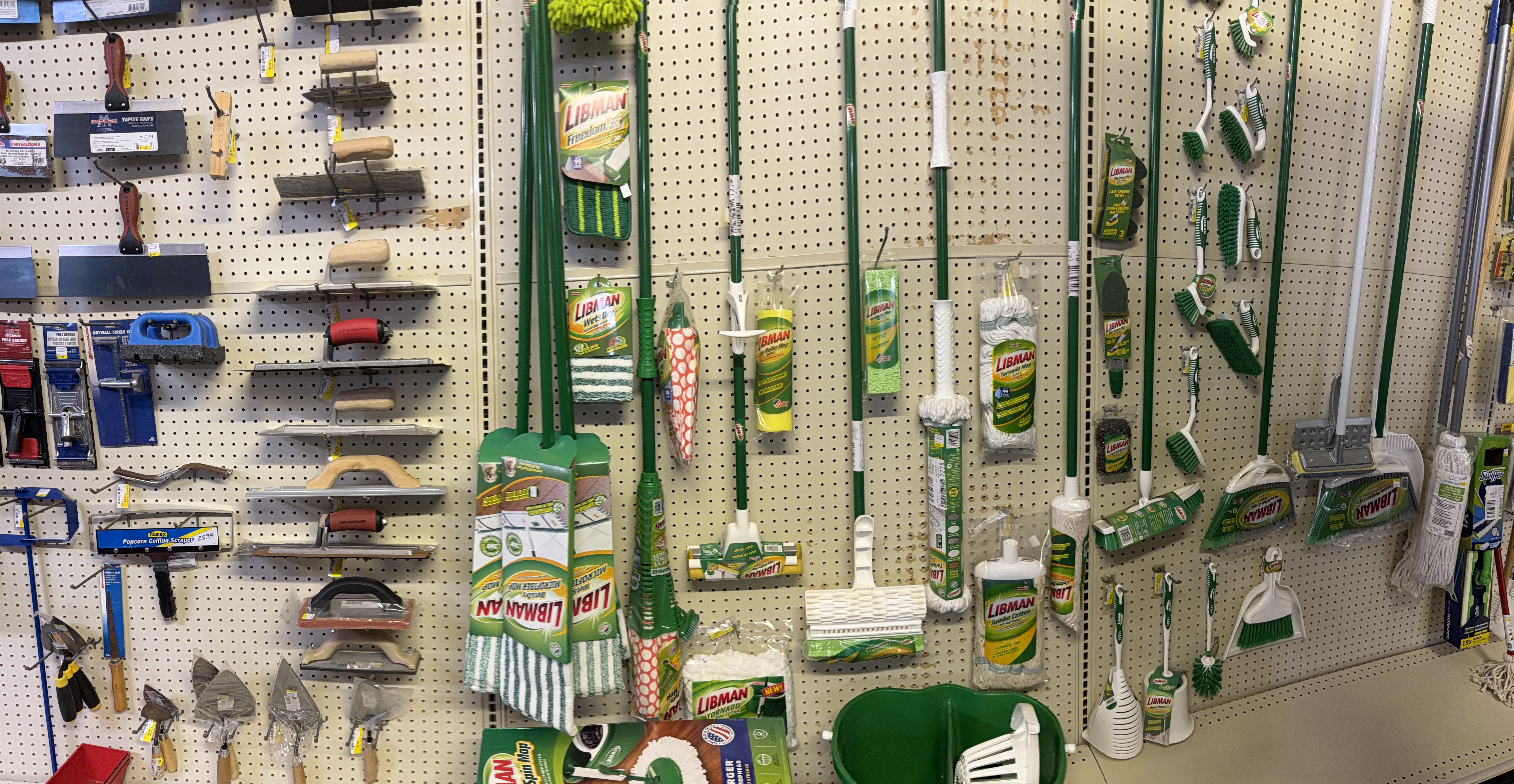 Aisle with fasteners and fix-it inventory